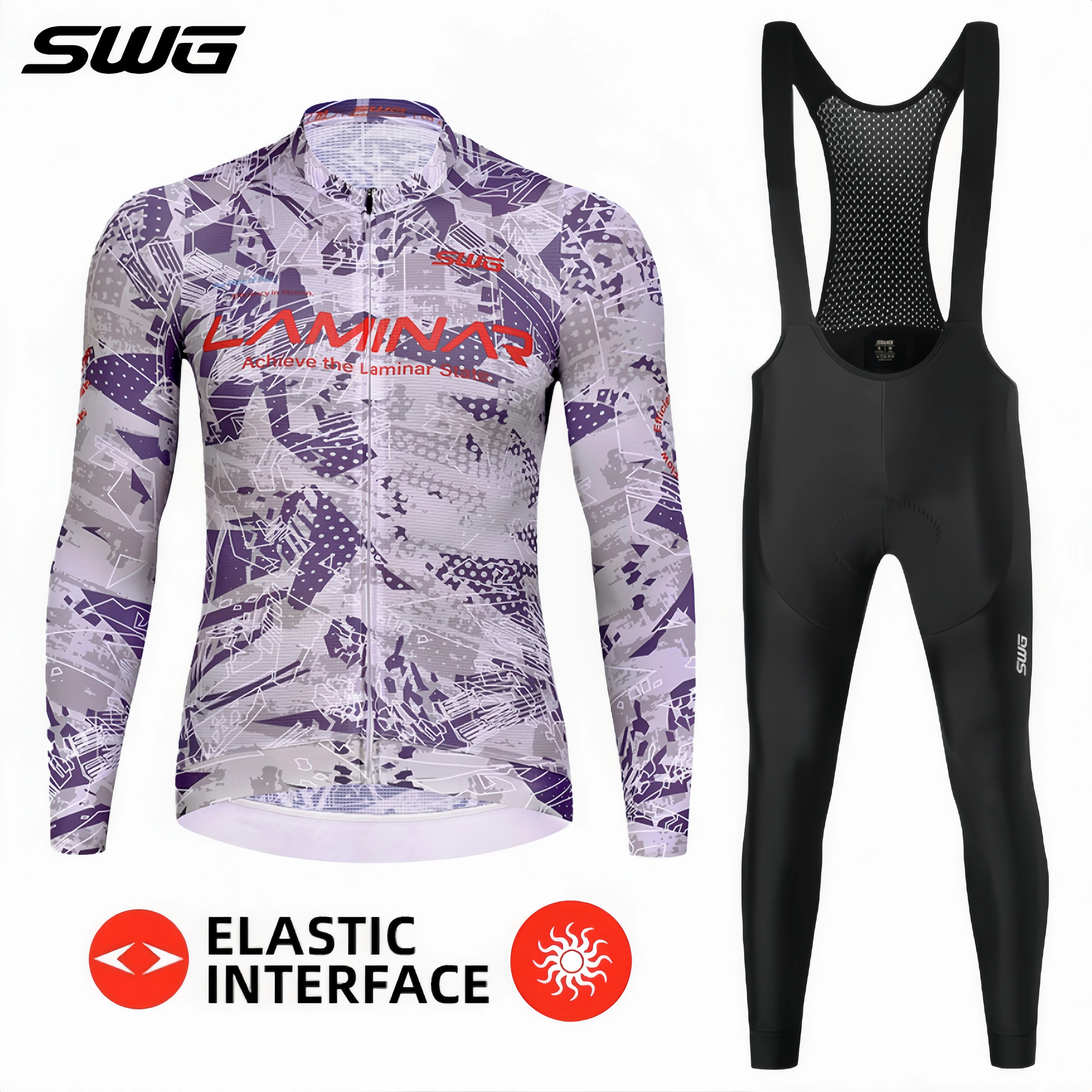 Áo thể thao đạp xe mùa thu đông SWG Mingsheng dành cho nam, chất liệu lông cừu dày dặn, giữ ấm, tay dài, dùng cho ngoài trời, thi đấu, xe đạp đường trường