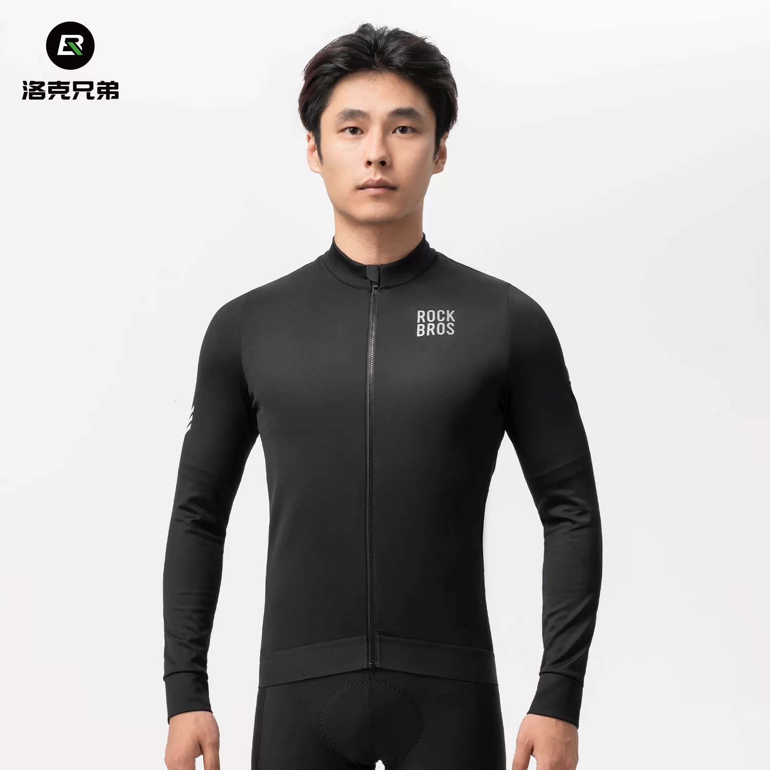 Rock Brothers Áo đi xe đạp dài tay lông cừu giữ nhiệt hàng đầu mỏng xe đạp đường núi quần áo nam mùa thu đông