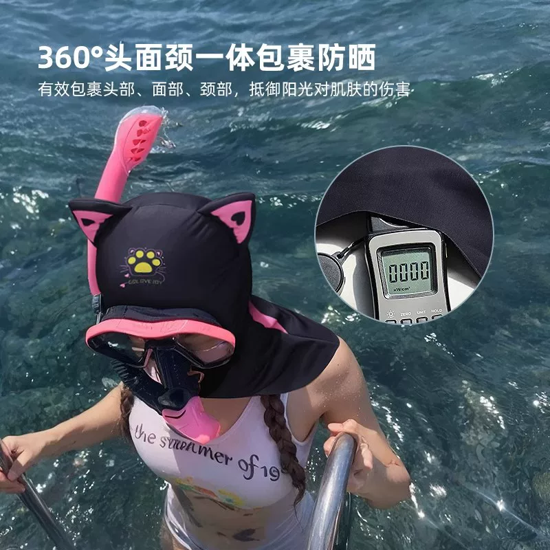 Mặt nạ chống nắng dành riêng cho bơi lội, mũ chống nắng, khẩu trang, facekini, mũ bơi lặn, chống thấm nước, mẫu unisex