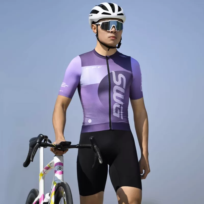 Áo thun nam đi xe đạp SWG ngắn tay mùa hè co giãn cao thoáng khí mùa thu đi xe đạp đường trường áo ôm sát dòng Yu Chen