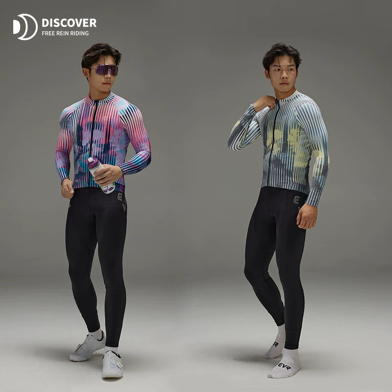 Quần áo đi xe đạp EVR mùa thu đông nam nhung mỏng ấm áp đi xe đạp đường trường áo khoác đi xe đạp DISCOVER