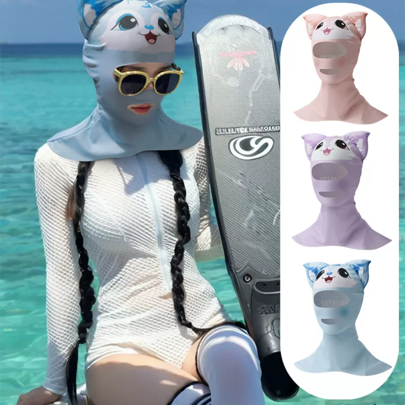 Mặt nạ chống nắng dành riêng cho bơi lội, mũ chống nắng, khẩu trang, facekini, mũ bơi lặn, chống thấm nước, mẫu unisex