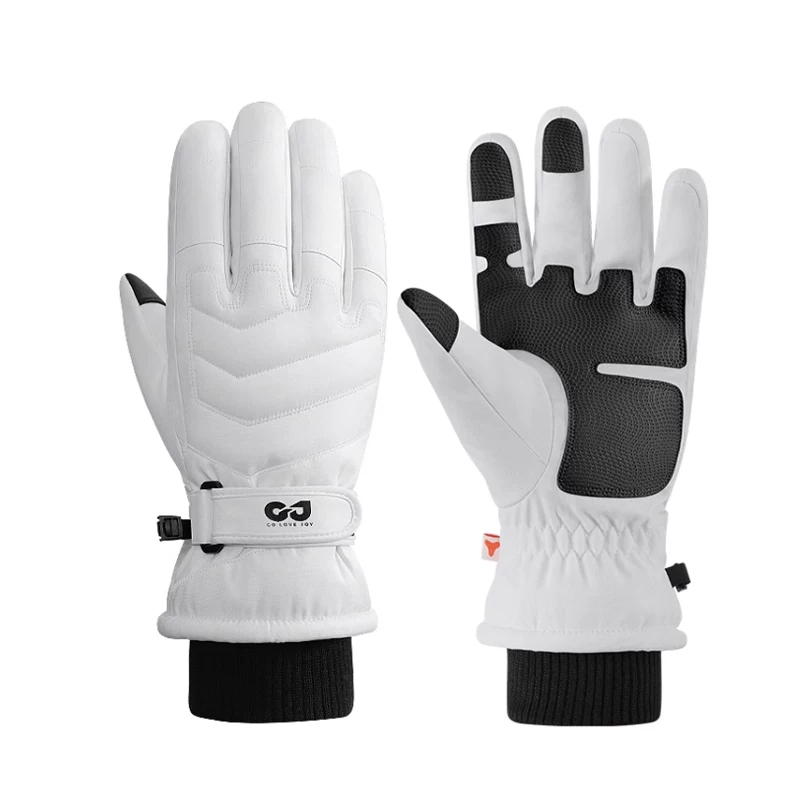 Găng tay trượt tuyết mùa đông dành cho nữ có khả năng chống gió, ấm áp, dày dặn, không thấm nước, thích hợp cho leo núi ngoài trời, tương thích với màn hình cảm ứng, thiết kế năm ngón tay, cũng thích hợp cho nam giới.