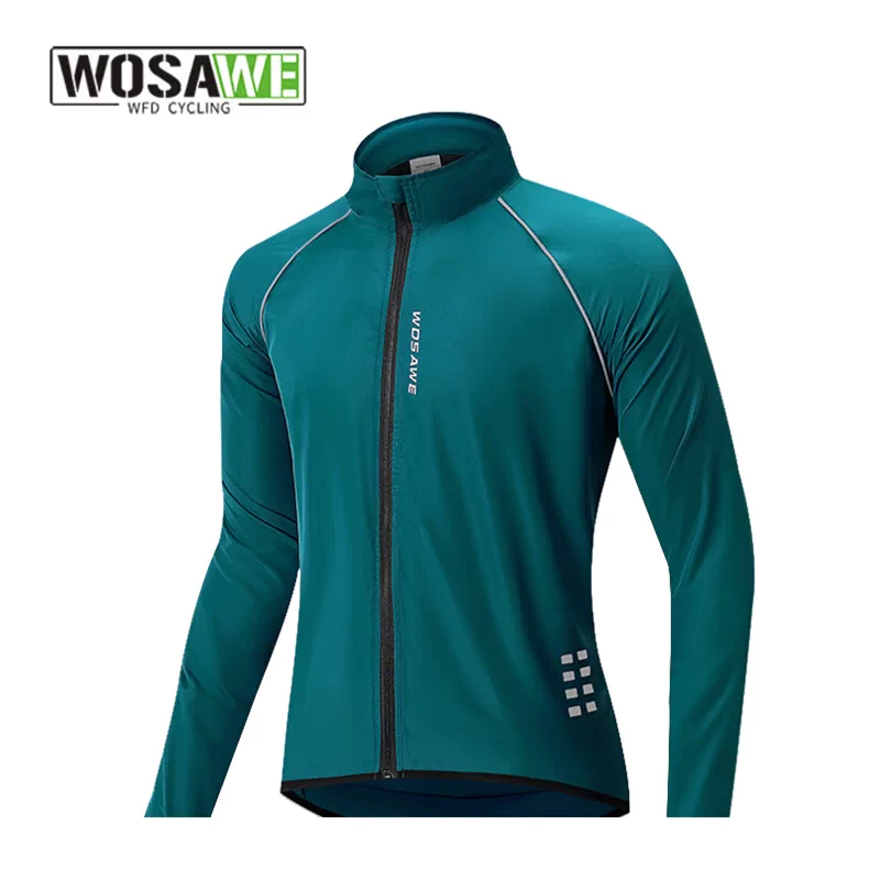 Áo khoác gió và chống mưa WOSAWE mùa xuân hè dành cho xe đạp leo núi, áo gió xe đạp đường trường cỡ lớn, áo xe đạp dài tay
