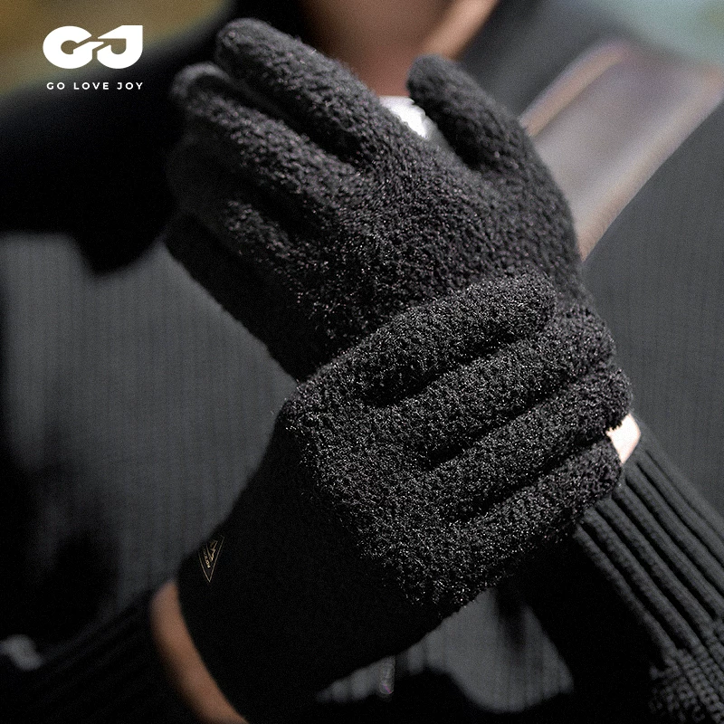 Găng tay đi xe đạp mùa đông dành cho nam, ấm áp, chống gió, chống lạnh, găng tay cotton mỏng lót lông cừu chống đông dành cho nam đi xe đạp và lái xe mùa đông