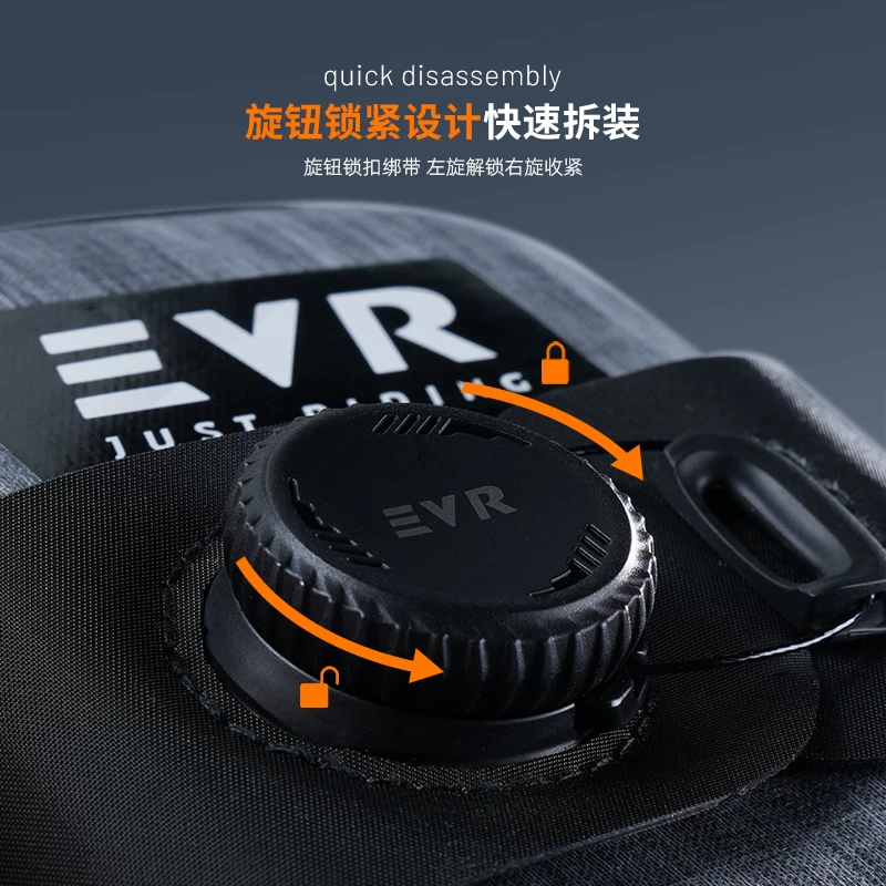 Túi yên xe đạp EVR khóa núm, túi yên sau chống thấm nước, thiết bị đạp xe đường trường X-PAC