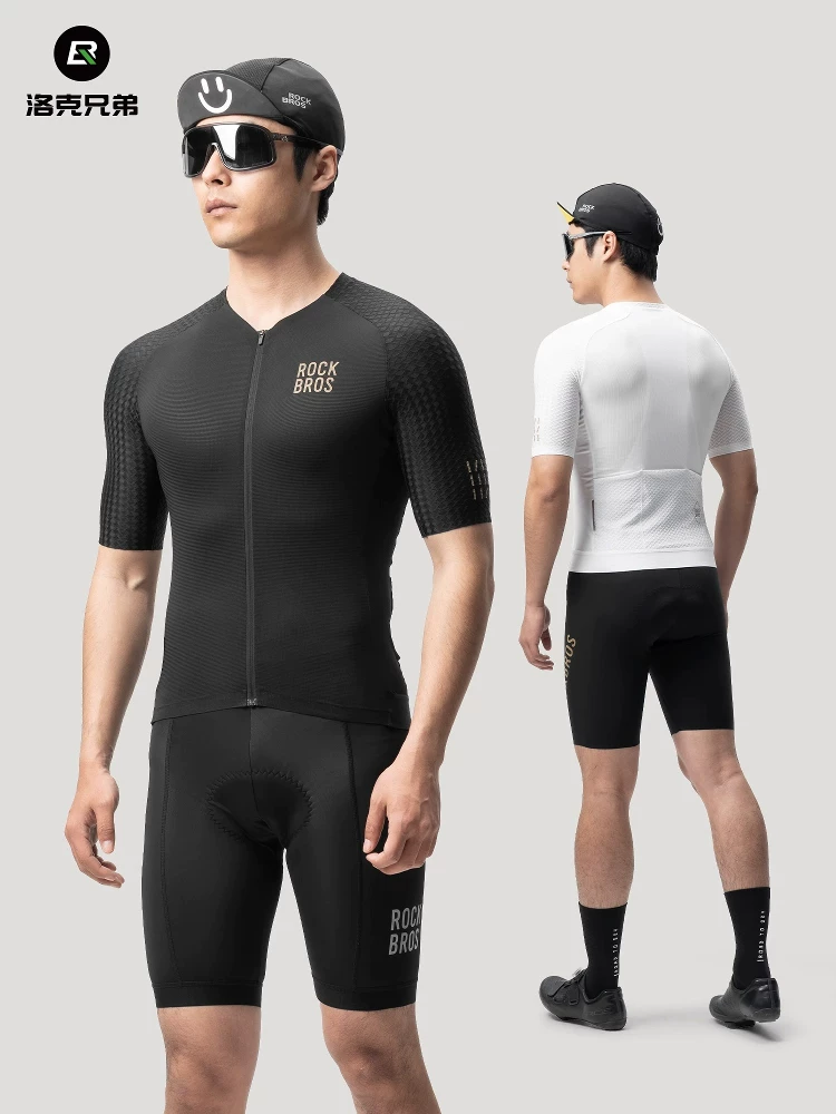 Rock Brothers bộ quần áo đi xe đạp ngắn tay quần short yếm đường núi unisex quần áo đi xe đạp mùa hè