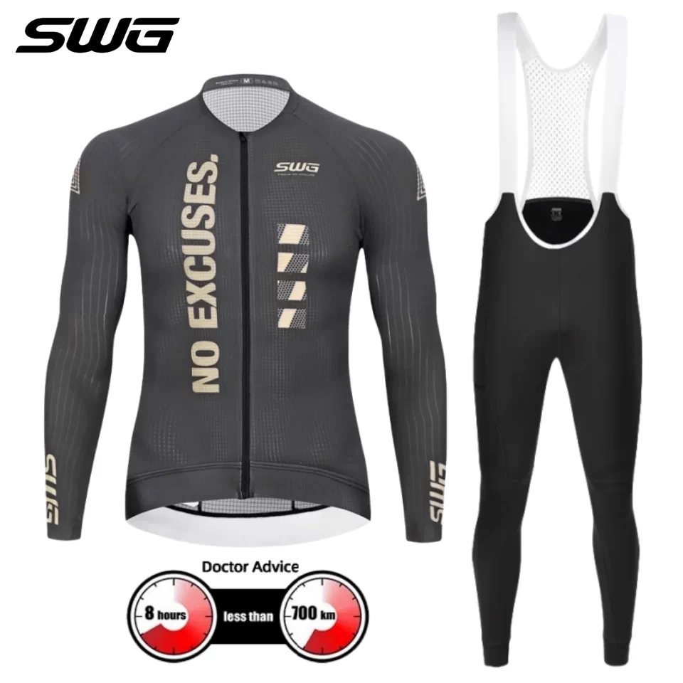 Áo xe đạp nam SWG Mingsheng cao cấp, mùa hè, dài tay, bộ đồ đạp xe đường trường
