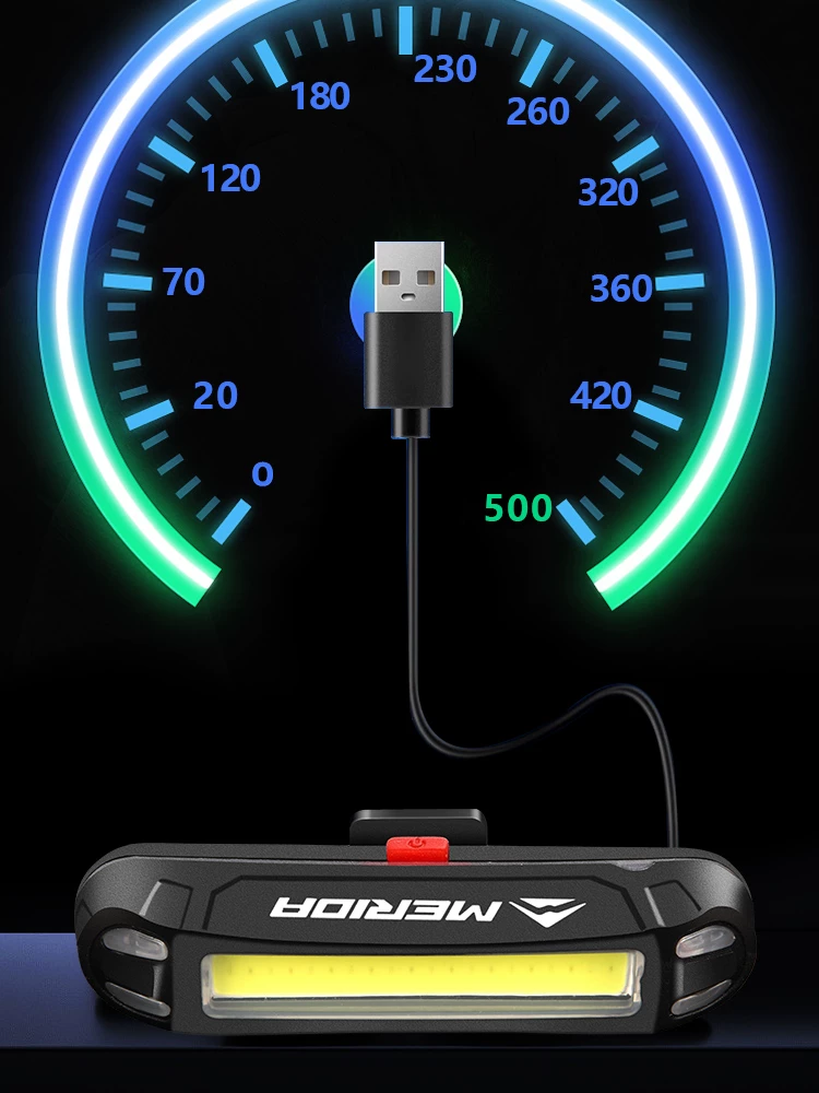 Đèn hậu xe đạp để đi đêm, độ sáng cao, có thể sạc lại bằng USB, đèn cảnh báo xe đạp leo núi và đường bộ, đèn trước LED