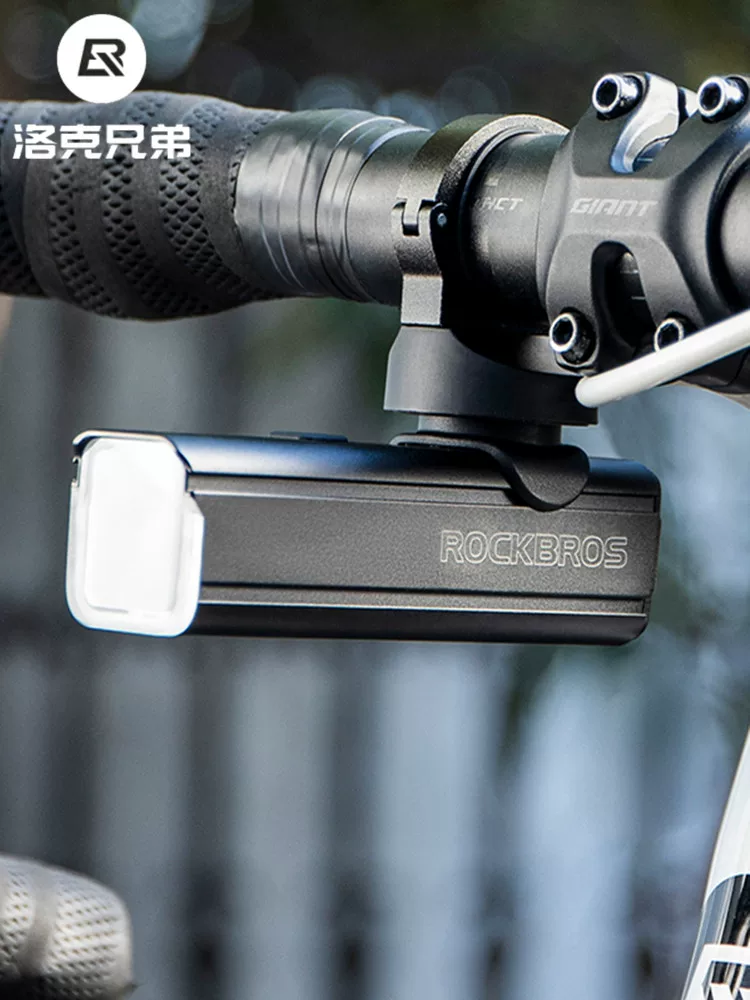 Đèn trước xe đạp Rock Brothers có thể gắn trên xe đạp leo núi và xe đạp đường trường, đèn pin sáng có thể sạc lại, thiết bị đi xe đêm
