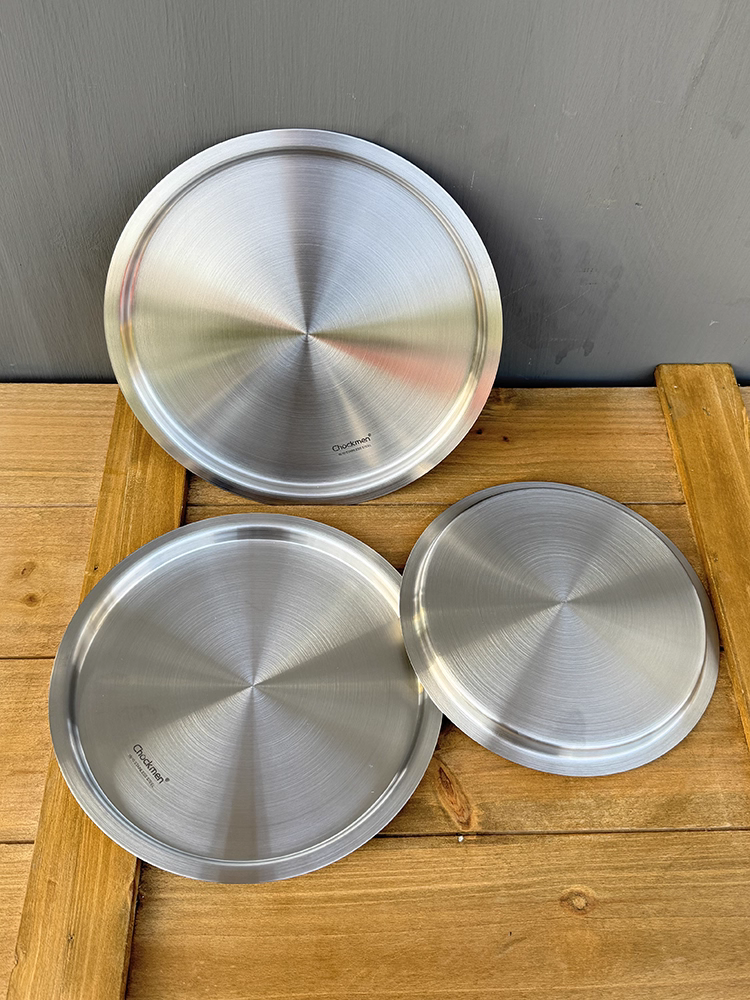 Hiếm có trên thị trường: Nắp tròn đa năng bằng thép không gỉ 18/10, nắp chậu, nắp đĩa, nắp giữ tươi, nắp phẳng, nắp tô đựng thức ăn.