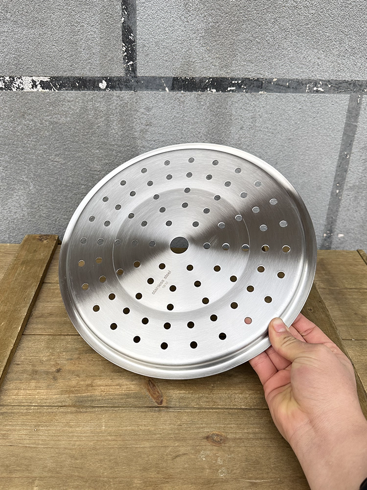 Đừng bỏ lỡ! Chỉ phù hợp với chảo wok. Khay hấp bằng thép không gỉ 304, giá hấp tách nước, khay hấp, lưới hấp lớn.