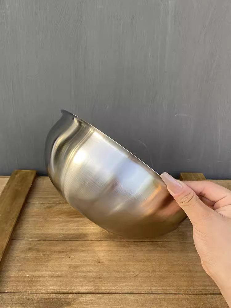 Chủ cửa hàng khuyên dùng rổ thoát nước bằng thép không gỉ 304 đánh bóng gương, chậu rửa và thoát nước rau củ, rổ thoát nước trái cây tròn.