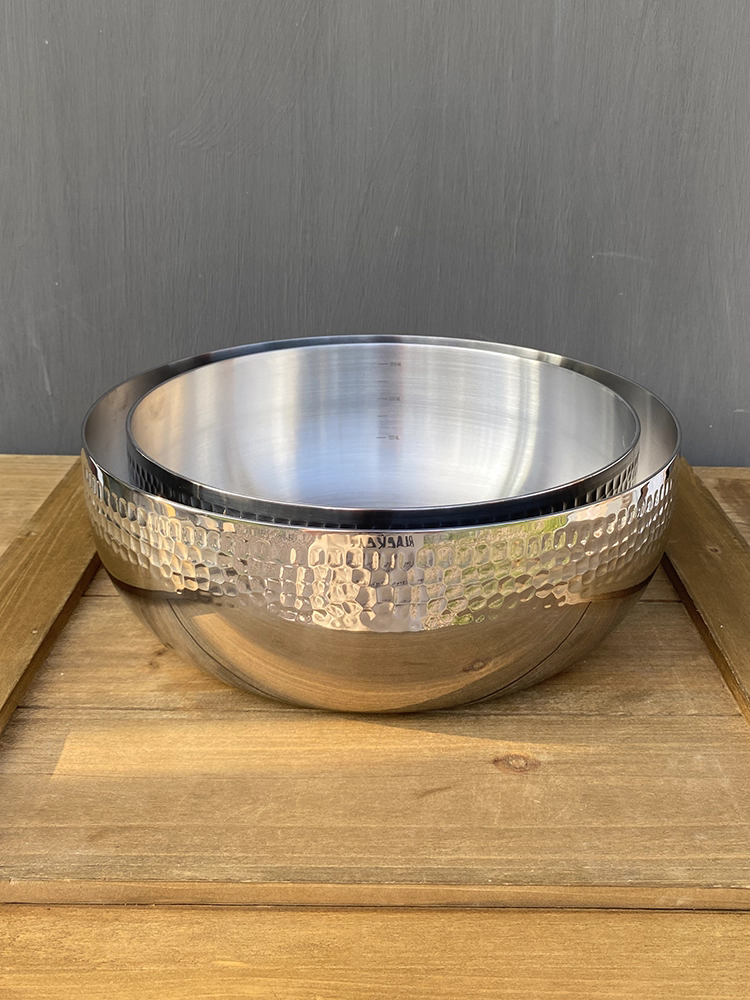 Bộ bát inox 304 chạm khắc hoa văn, dày dặn dùng trong gia đình, bát nhà bếp để đánh trứng, nhào bột, rửa rau, dùng làm bát lẩu và súp.