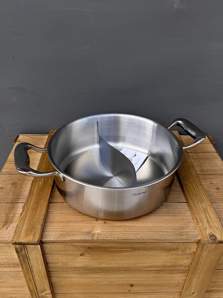 Nồi đôi dung tích lớn, thép không gỉ 304 dày dặn, thích hợp cho bếp từ, không gây mùi, chảo lẩu cho 4-7 người