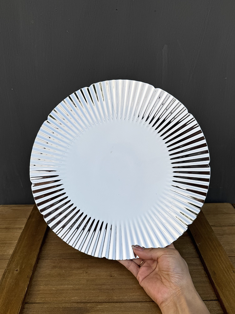 Đĩa trái cây cao cấp phong cách châu Âu bằng thép không gỉ 18/10, trang trí nhà cửa, bàn trà phòng khách, đĩa đựng đồ ăn nhẹ