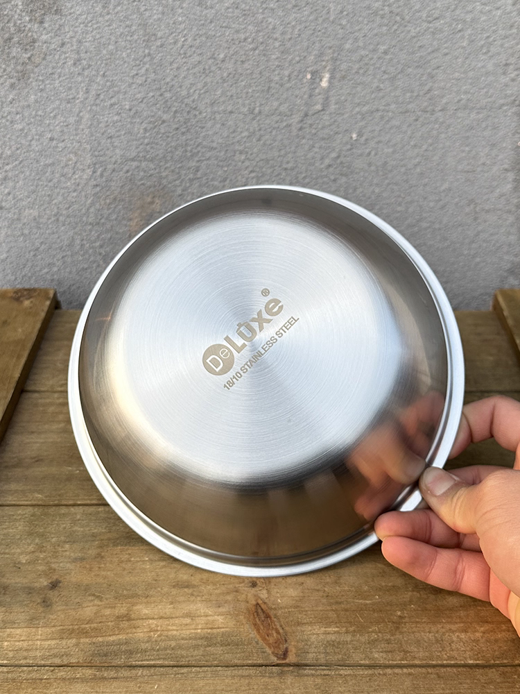 Chậu rửa chén bằng thép không gỉ Deluxe Denas 18/10, chậu hấp thịt, chậu nấu ăn, chậu đa năng tinh tế 16-32cm, miễn phí vận chuyển