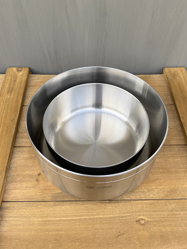 Chậu inox 304 Đức, chất lượng xuất khẩu, dày dặn, dùng cho nhà bếp gia đình, thích hợp để đánh trứng, nhào bột, rửa rau và làm rổ lọc súp.