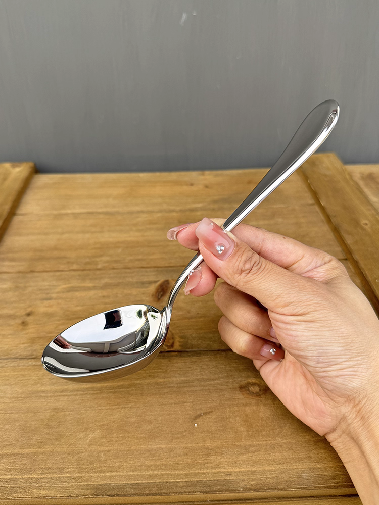 Muỗng canh inox cao cấp 18/10, muỗng ăn cơm sâu lòng, kiểu Nhật, dùng trong gia đình và thương mại, thích hợp ăn mì.