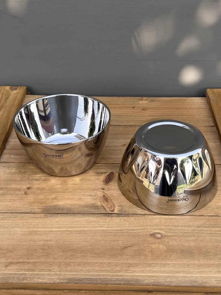 Bát inox 18/10 dày hai lớp, cách nhiệt và chống bỏng, bát sáng tạo hình hoa sen dành cho trẻ em và người lớn, bát ăn và bát súp.