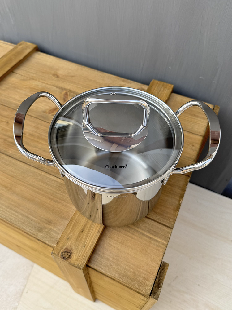 Nồi sữa sâu lòng bằng thép không gỉ 18/10 cao cấp, nồi súp nhỏ dày dặn dùng trong gia đình, thích hợp nấu mì, dùng được với bếp gas và bếp từ, đường kính 14cm.