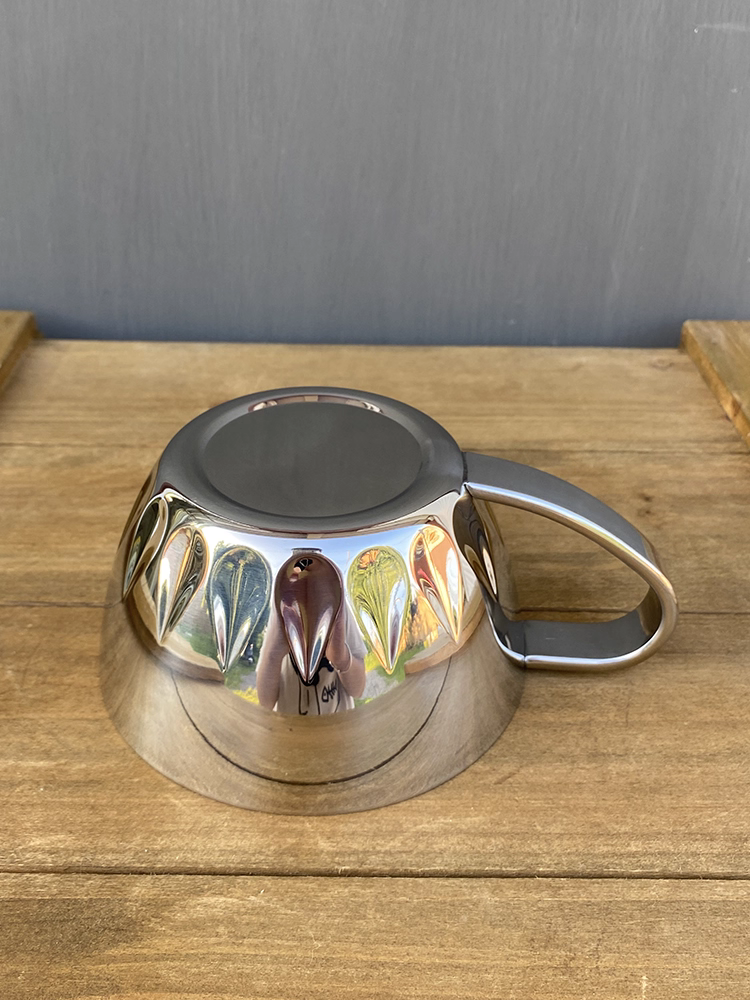 Bát inox 18/10 hai lớp có tay cầm, cốc đựng sữa ăn sáng, bát sen cách nhiệt và chống bỏng để ăn và uống súp