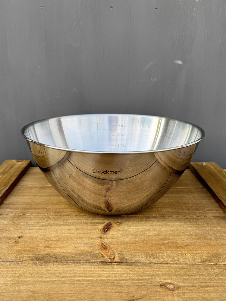 Chén inox Chockmen18/10 mỏng, dùng làm chén trái cây, chén salad, chén nướng, chén nấu ăn, chén rửa rau củ, kích thước 18/22/27cm