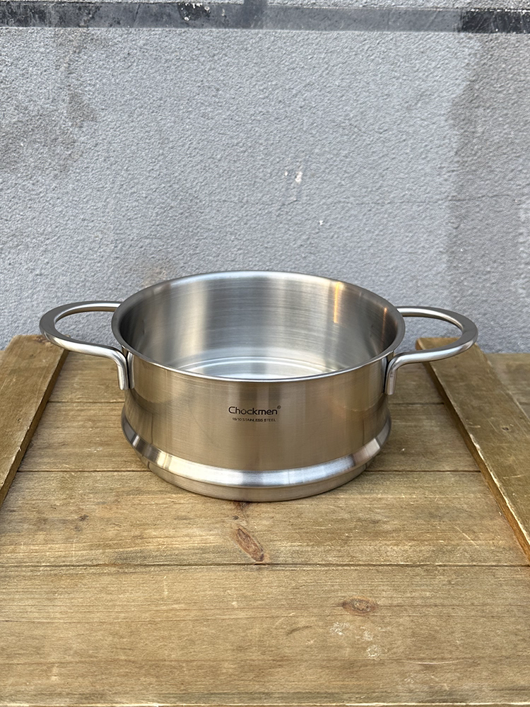 Giỏ hấp bằng thép không gỉ 18/10, giá hấp 304 dày dặn dùng cho nhà bếp gia đình, lưới hấp xếp chồng được, 16-24cm có tay cầm