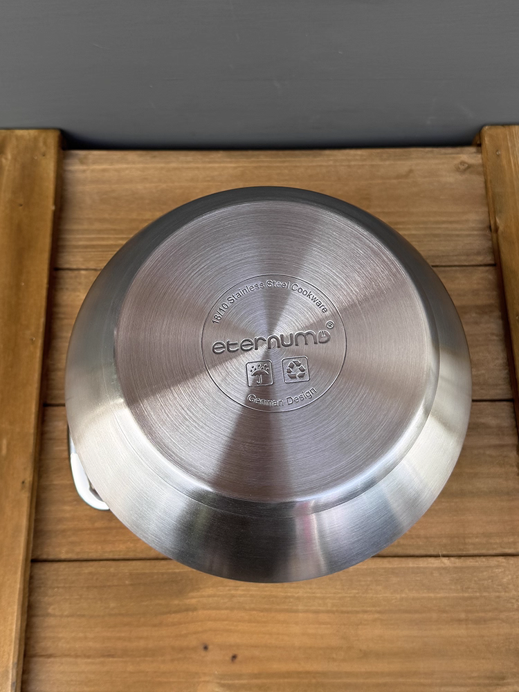 Nồi súp inox 18-10 kiểu dáng cổ điển châu Âu ETERNUMO, hai quai cầm, dung tích lớn, dùng cho gia đình