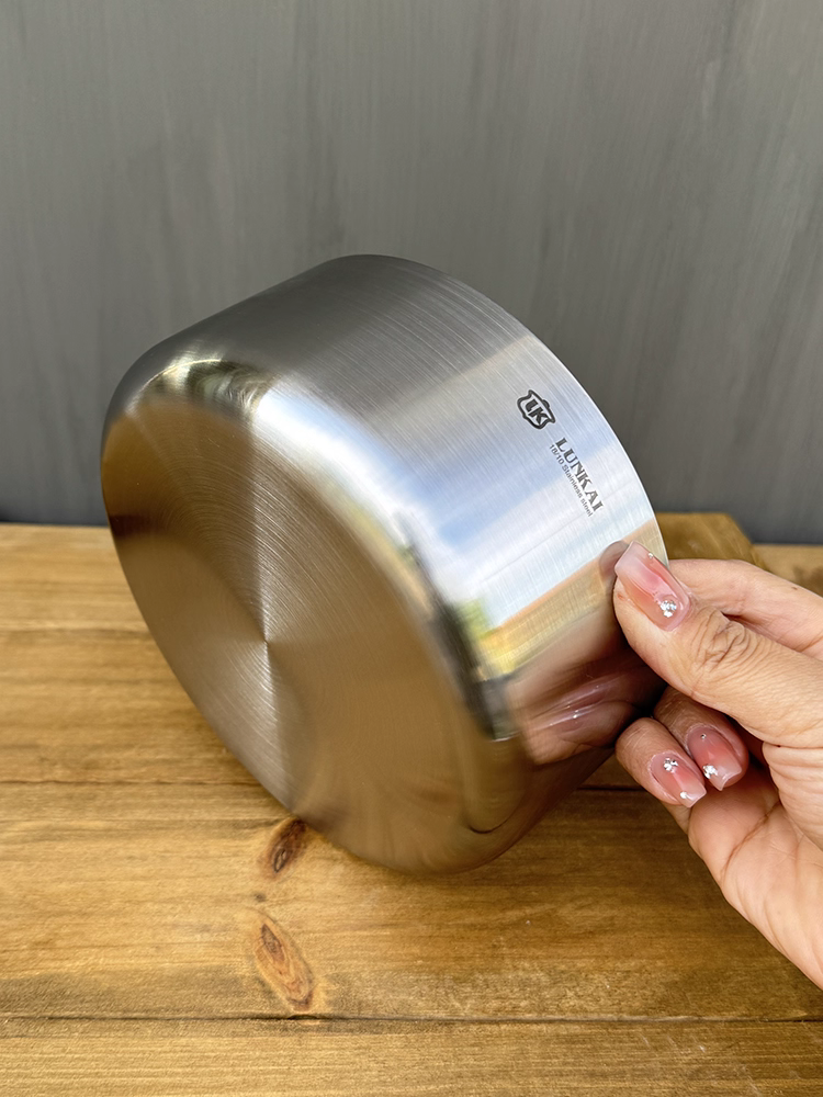 Chậu inox 304 Đức, chất lượng xuất khẩu, dày dặn, dùng cho nhà bếp gia đình, thích hợp để đánh trứng, nhào bột, rửa rau và làm rổ lọc súp.