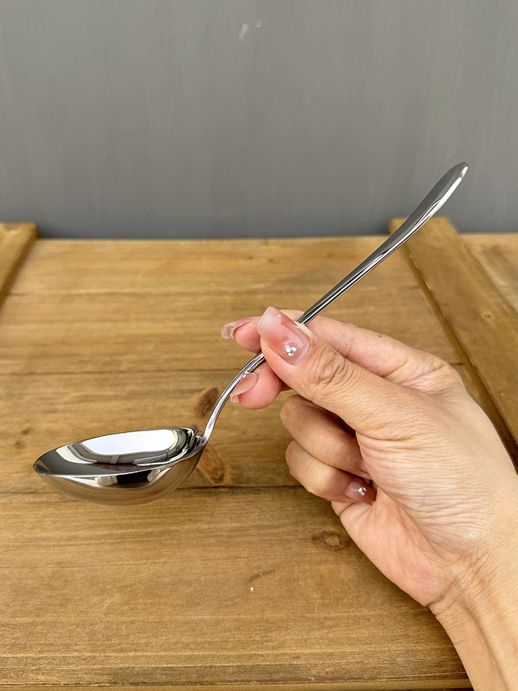 Muỗng canh inox cao cấp 18/10, muỗng ăn cơm sâu lòng, kiểu Nhật, dùng trong gia đình và thương mại, thích hợp ăn mì.