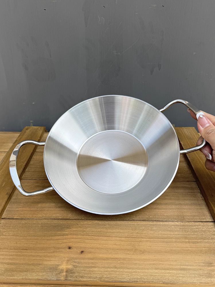 Chảo rán đa năng inox 18/10 hai quai, chảo khô, chảo lẩu cay, chảo chống dính 20/24cm