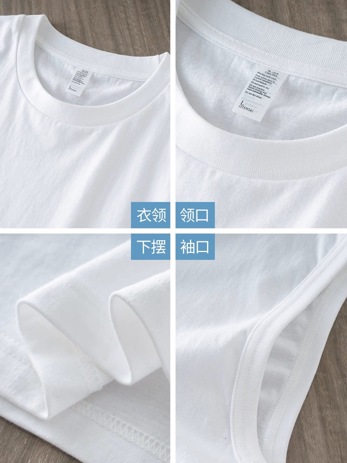 Áo ba lỗ nam cotton 100% dày dặn 250G, kiểu dáng Mỹ mùa hè, rộng rãi, màu trắng tinh khiết, thể thao, tập luyện, không tay
