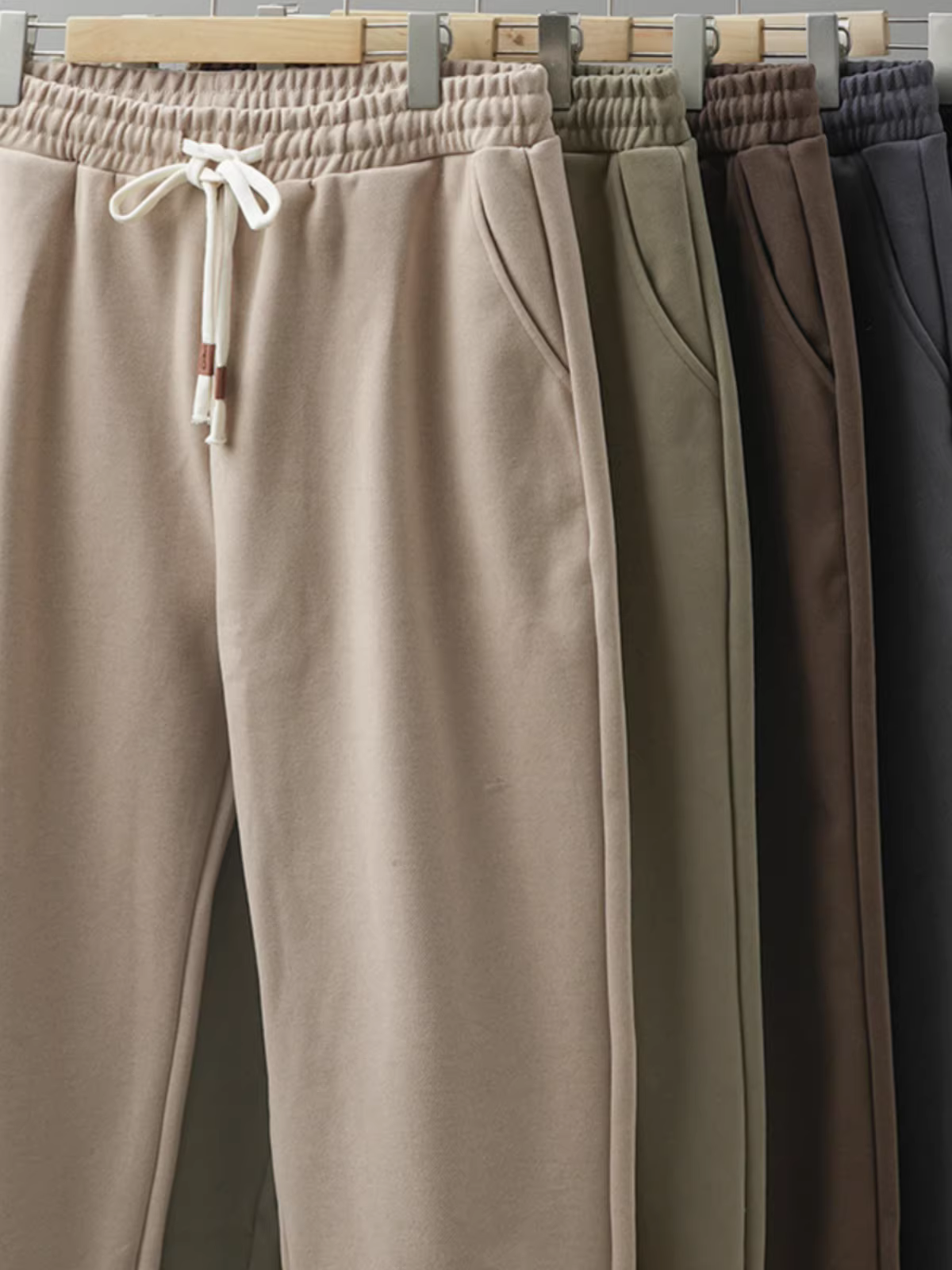 Quần âu nam chất liệu len nguyên chất, kiểu dáng mới mùa đông 2023, quần ống đứng suông, quần dài cổ điển cao cấp.