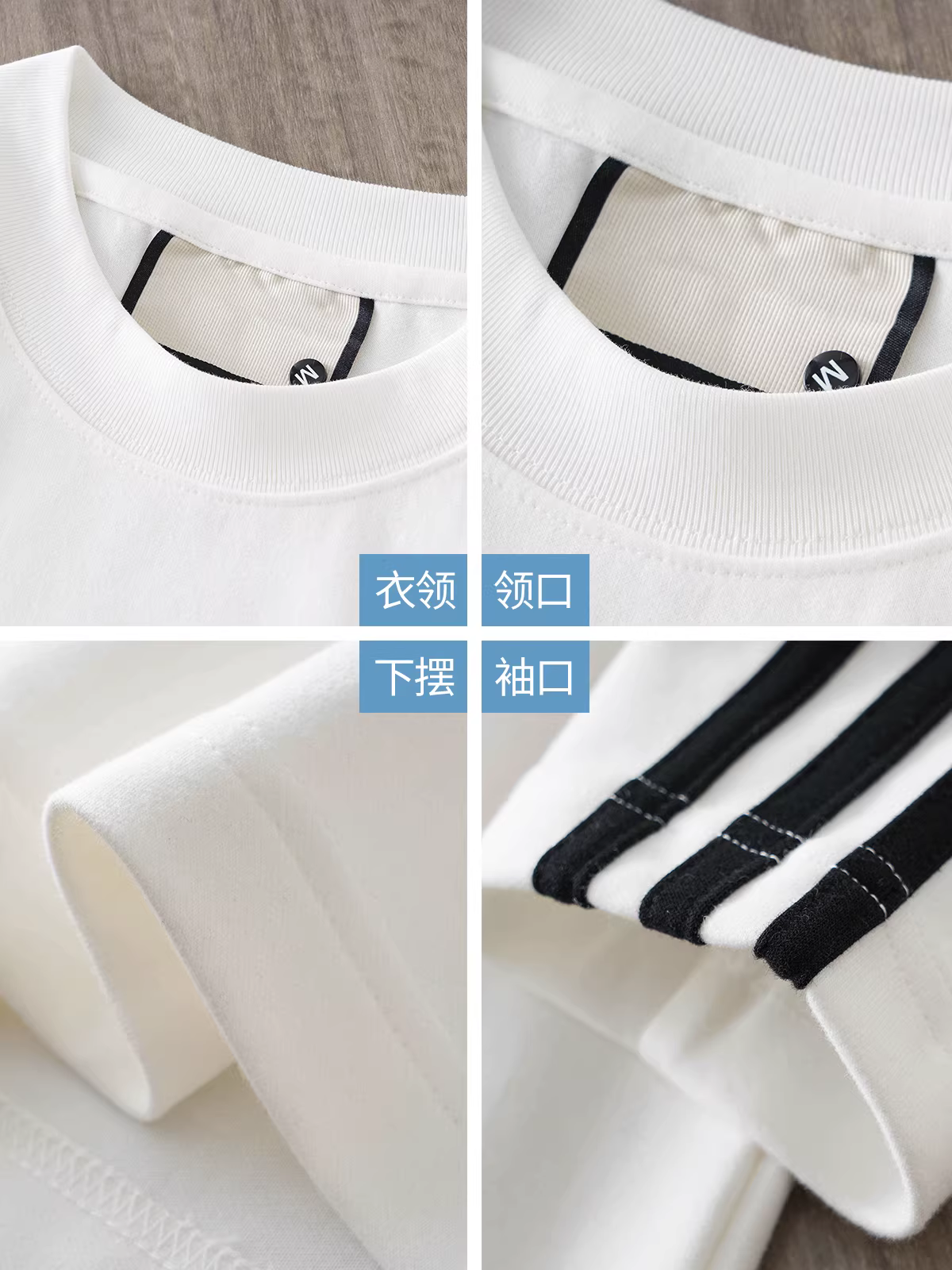 Áo len sọc hạng nặng 300G dành cho nam, mùa thu đông, dáng rộng, cổ tròn, ấm áp, thương hiệu thời thượng, áo sơ mi tay raglan trẻ trung, dài tay