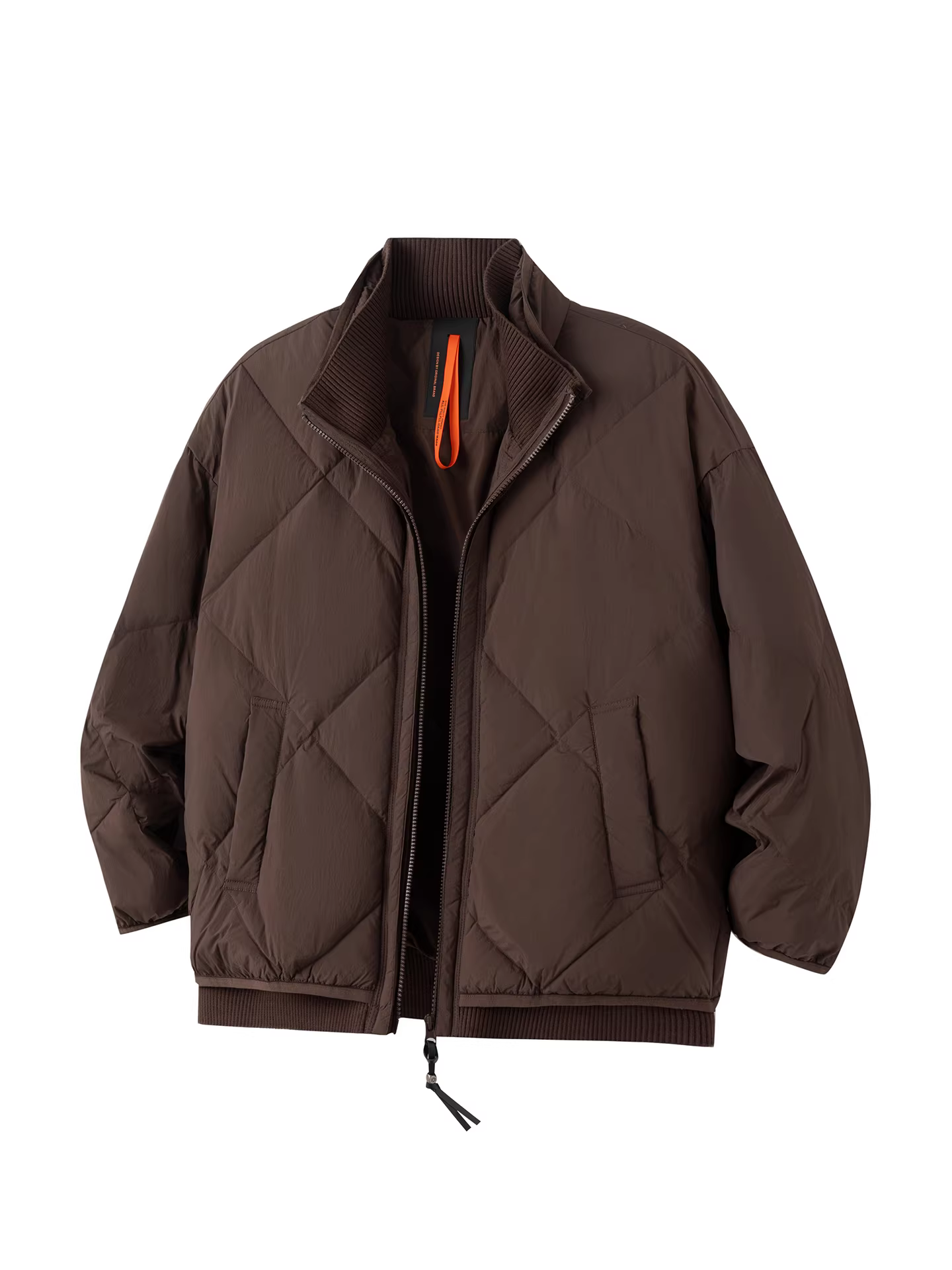 Áo khoác phao nam lông vũ 90% nguyên chất, kiểu dáng cổ đứng, dày dặn, ấm áp, phong cách retro Mỹ, mùa đông.