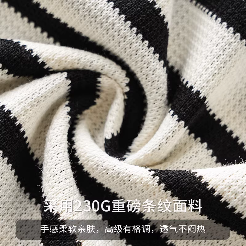 Áo thun nam tay dài giả hai lớp chất dày, kiểu Mỹ, mùa xuân thu 2025, mới, cổ V, kẻ sọc, mặc lớp trong