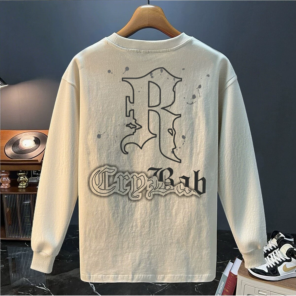 Outlet~ Áo thun dài tay cotton nguyên chất mới thời trang, đa năng, phong cách giản dị, xuất khẩu, thanh lý kho