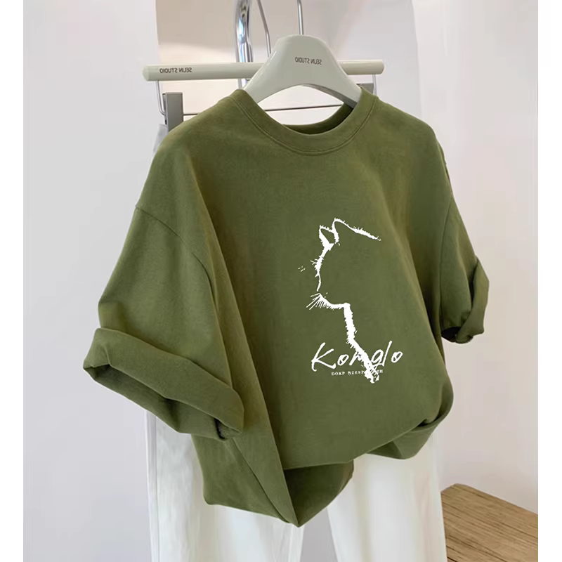 Đồ xuất khẩu dư thừa ~ Áo thun cotton ngắn tay mùa hè, may sẵn, xuất khẩu, kiểu dáng rộng rãi, unisex