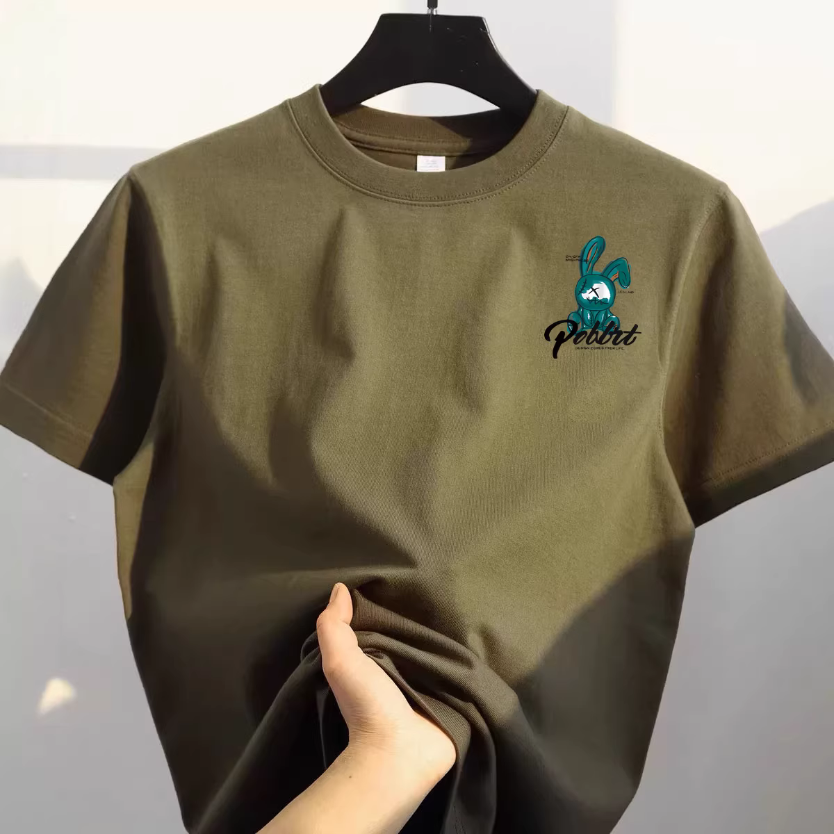 Outlet~ Hàng xuất khẩu thanh lý, áo thun cotton nguyên chất mới đa năng, in họa tiết mùa hè, tay ngắn, unisex