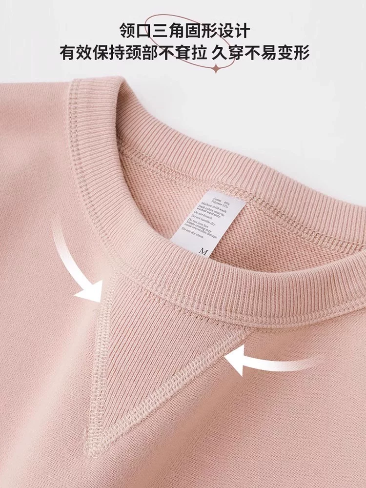 Áo thun nỉ cổ tròn màu trơn kiểu Mỹ mới thu, hàng xuất khẩu, giá rẻ