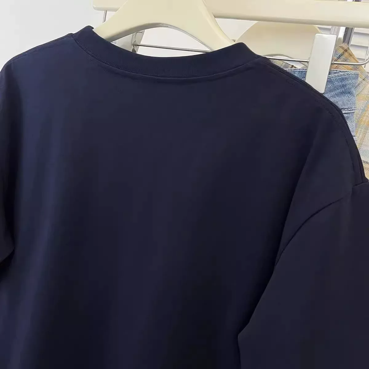 Outlet~ Hàng xuất khẩu thanh lý, áo thun ngắn tay in họa tiết cotton nguyên chất mùa hè mới đơn giản và đa năng