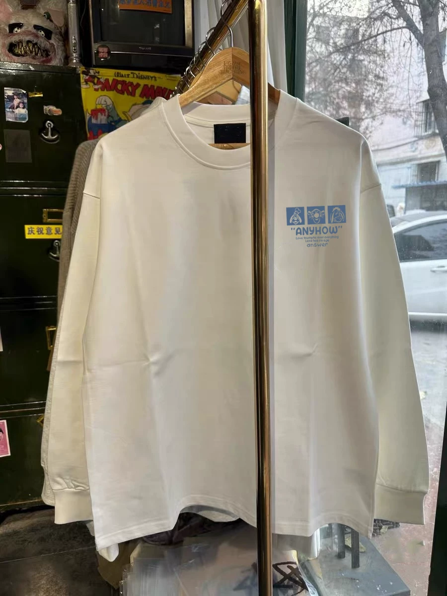 Outlet~ Áo thun dài tay thu đông chất liệu cotton nguyên chất, kiểu dáng thời trang mới, xuất khẩu, thanh lý, dành cho nam và nữ