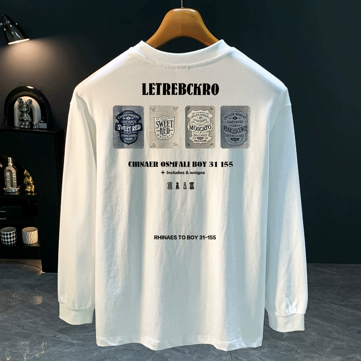 Áo thun cotton thu đông dáng rộng, kiểu Mỹ, hàng xuất khẩu, giá rẻ, chất liệu cotton nguyên chất, đa năng, tay dài