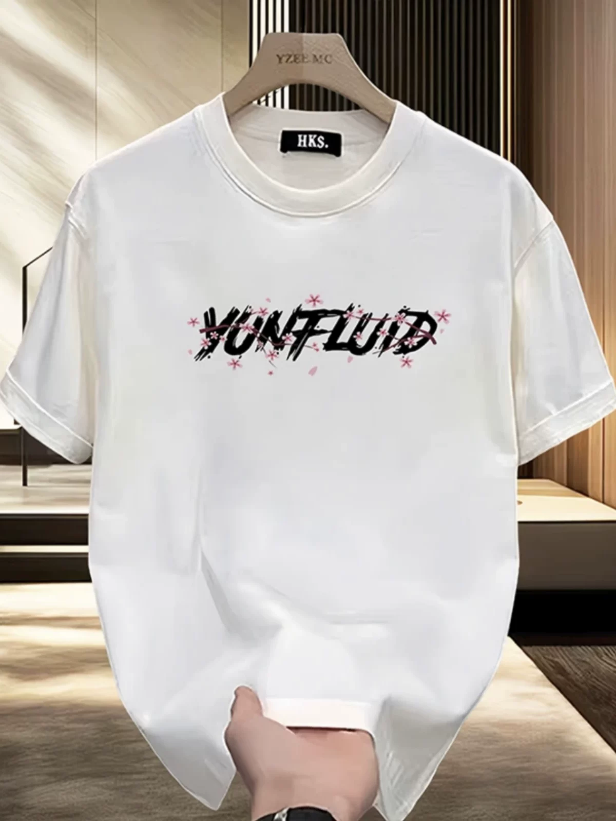 Đồ xuất khẩu dư thừa ~ Áo thun cotton in hình xuất khẩu, hàng xuất khẩu, chất liệu cotton nguyên chất, kiểu dáng đường phố Mỹ mùa hè, cổ tròn tay ngắn thời trang dành cho nam