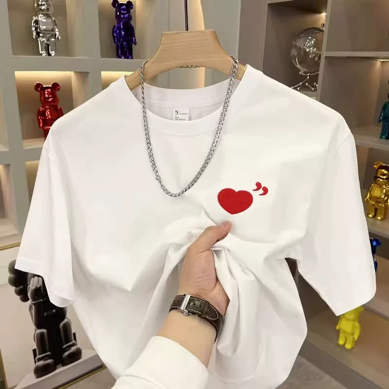 Outlet~ Hàng xuất khẩu, áo thun cotton nguyên chất in hình mới, giảm giá, áo mùa hè, thời trang