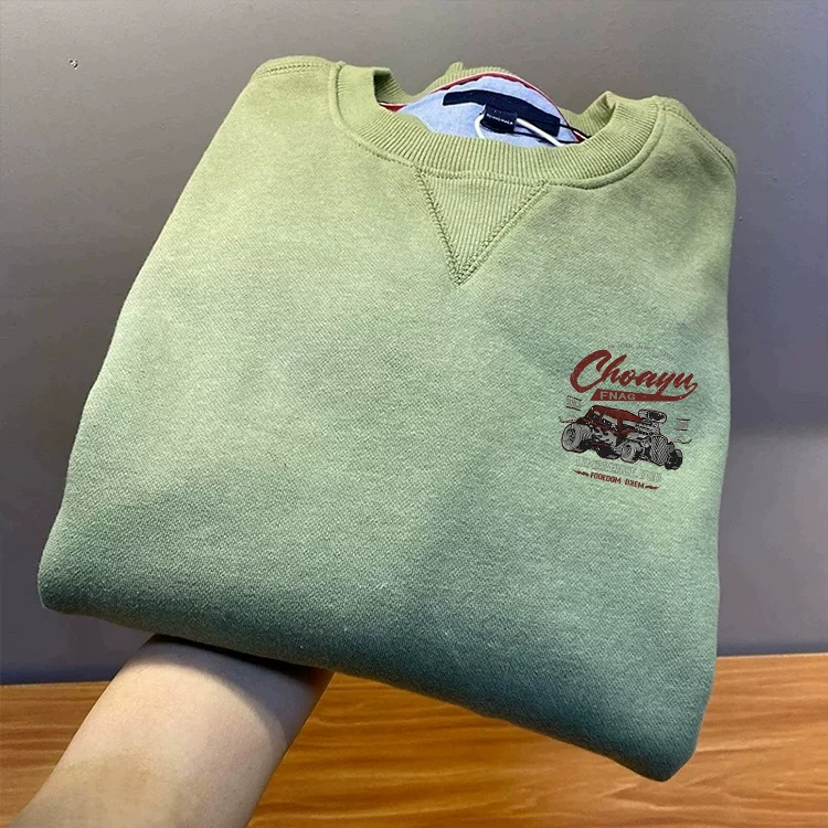 Outlet~ Hàng xuất khẩu giảm giá, mùa thu mới áo sweatshirt cổ tròn unisex kiểu dáng rộng rãi phong cách Mỹ thời thượng