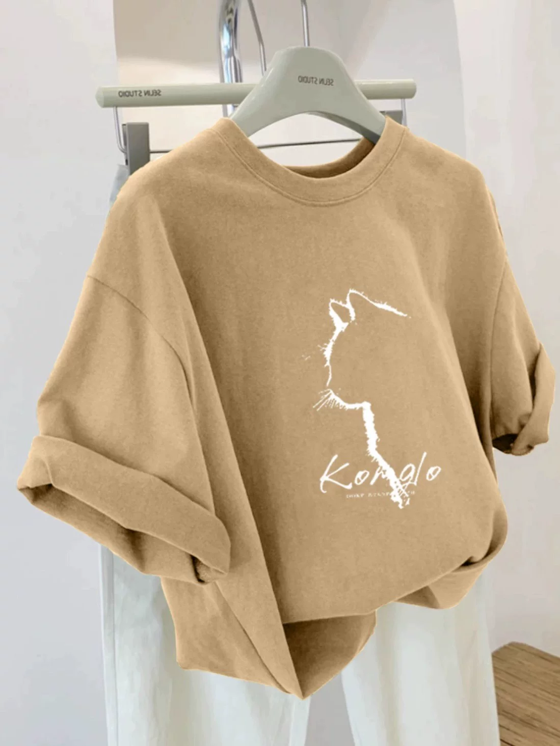 Đồ xuất khẩu dư thừa ~ Áo thun cotton ngắn tay mùa hè, may sẵn, xuất khẩu, kiểu dáng rộng rãi, unisex