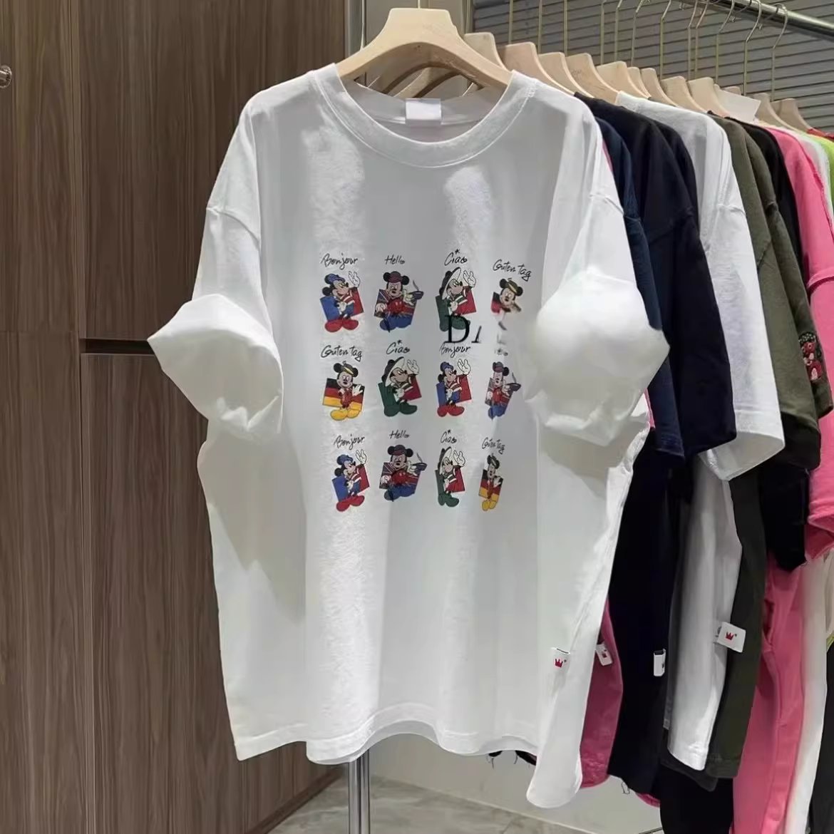 Outlet~ Quầy hàng xuất khẩu hàng hiệu cắt mác, giá hời, phong cách Mỹ độc đáo, áo thun ngắn tay mùa hè chất liệu cotton nguyên chất unisex, hợp thời trang