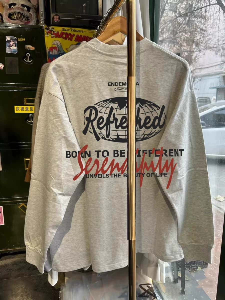 Outlet~ Áo thun dài tay thu đông mới xuất khẩu, hàng thanh lý, cổ điển, retro, chất liệu cotton nguyên chất